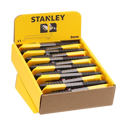 Cutter 9 mm Quick Snap STANLEY® – bouton poussoir