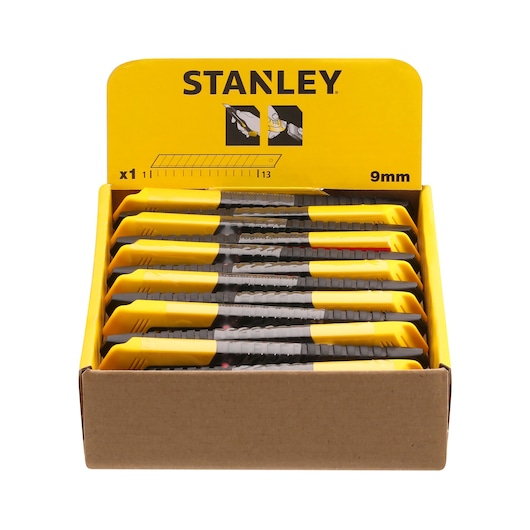 Cutter 9 mm Quick Snap STANLEY® – bouton poussoir