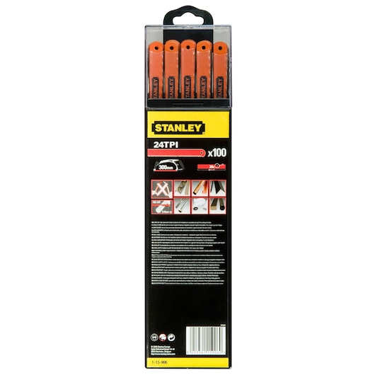 Lame de scie à métaux Rubis HSS Moly STANLEY®, 300 mm, 24 dents/pouce (boîte de 100) Lame de scie à métaux Rubis HSS Moly STANLEY®, 300 mm, 24 dents/pouce (boîte de 100)