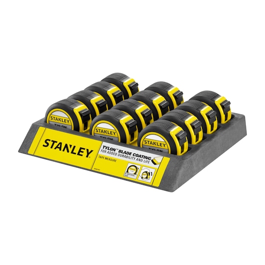 STANLEY® Tylon™ 8M (25mm wide) Tape Measure (12 Pack)