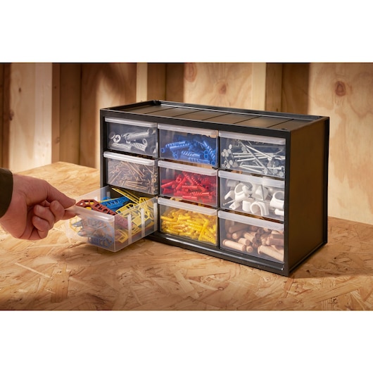 STANLEY® 9-Drawers Multi-Use Storage Bin Application Shot