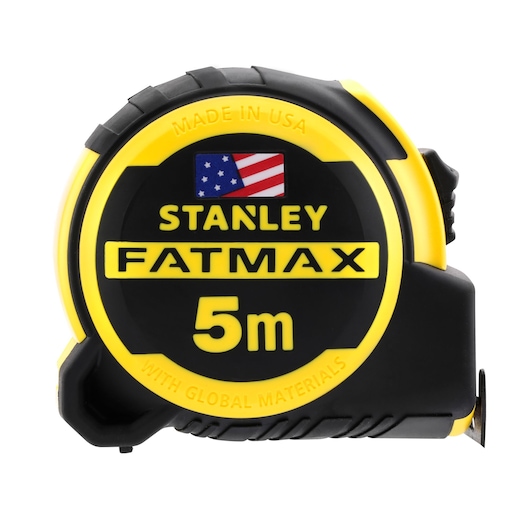STANLEY FATMAX Mètre à Ruban 5 M - Boitier Antichoc XL - Blocage Du Ruban -  Crochet 3 Rivets Multiprise - Revêtement Blade Armor - Ruban Ultra Épais 