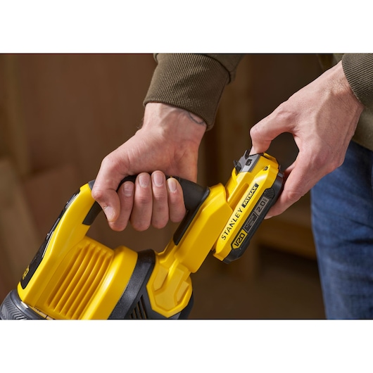 18V STANLEY FATMAX V20 Cordless Stick Vacuum with 1 x 2.0Ah Lithium Ion Battery