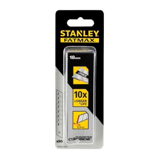 STANLEY® FATMAX® CARBIDE™ 18 mm Snap-off blade x50